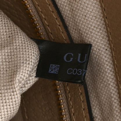 GG Supreme Monogram Textured Dollar Calfskin Web Small Jackie 1961 Hobo Beige Mystic White Oatmeal