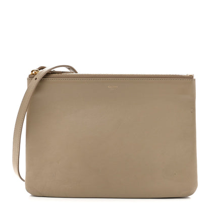 Liege Calfskin Large Trio Crossbody Bag Taupe