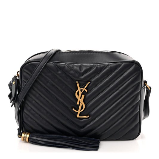 Calfskin Matelasse Monogram Lou Camera Bag Deep Marine