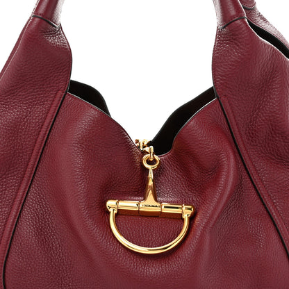 Grained Calfskin Softbit Maxi Shoulder Bag Rosso Ancora