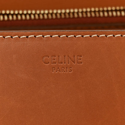 Natural Calfskin Medium Classic Box Flap Bag Tan
