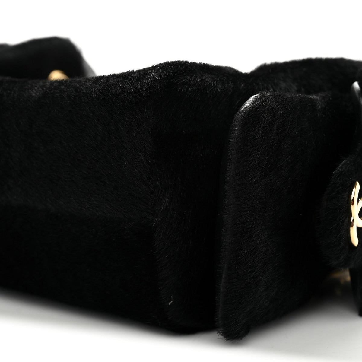 Pony Hair Mini Chanel 25 Handbag Black