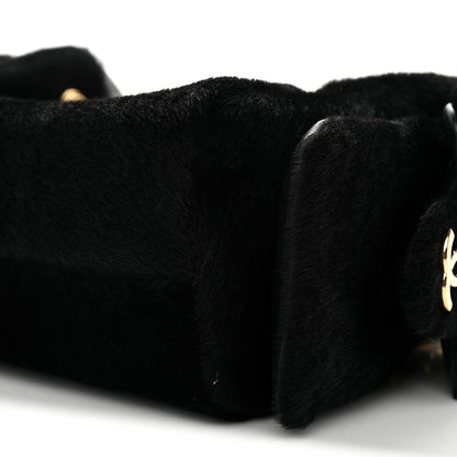 Pony Hair Mini Chanel 25 Handbag Black
