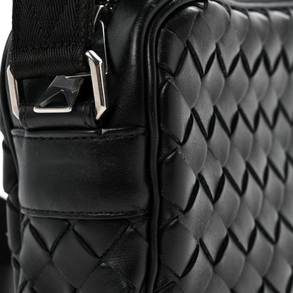 Nappa Intrecciato Small Classic Camera Bag Black