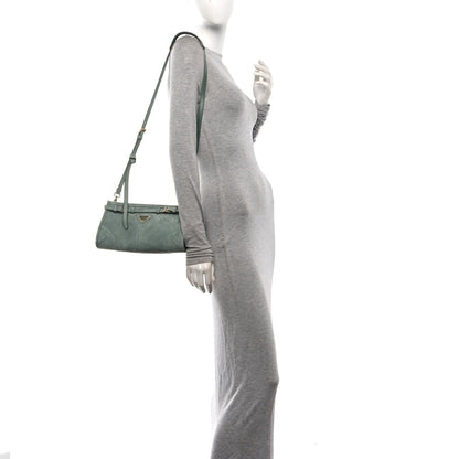 Scamosciato Triangle Small Bonnie Shoulder Bag Salvia