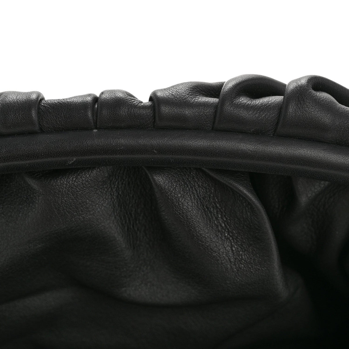 Smooth Butter Calf The Pouch Oversized Clutch Black