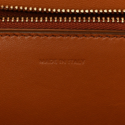 Natural Calfskin Medium Classic Box Flap Bag Tan