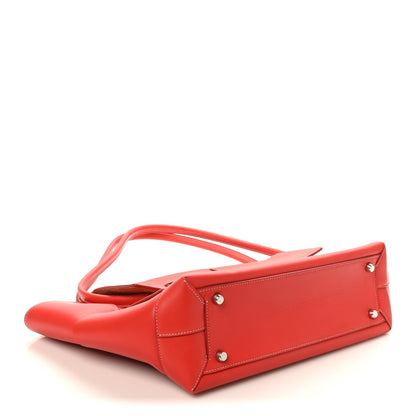 French Calfskin Maxi Intrecciato Medium Arco Red