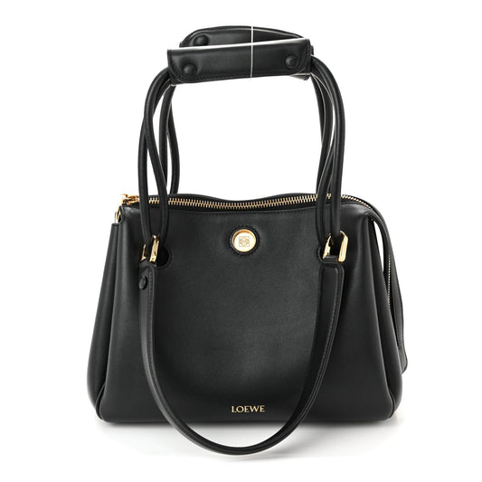 Supple Calfskin Small Madrid Bag Black