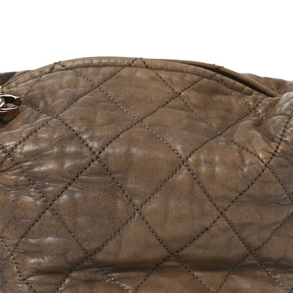 Lambskin Quilted Cloudy Bundle Hobo Beige