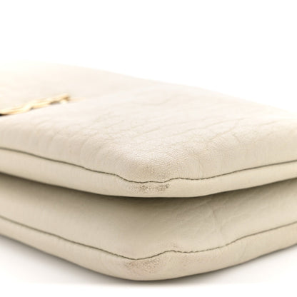 Padded Lambskin Mini Calypso Wallet On Chain WOC Crema Soft