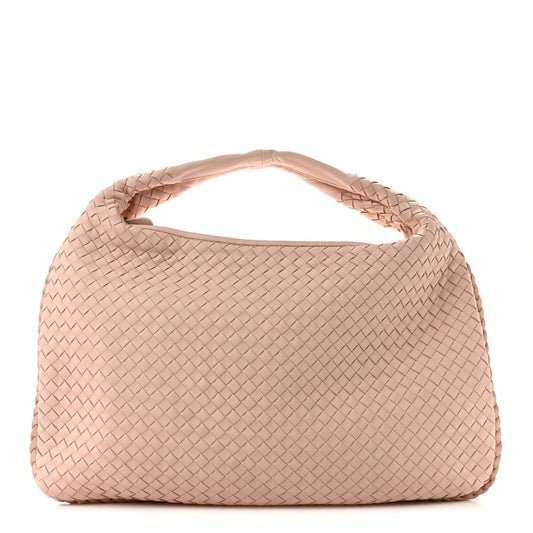 Nappa Intrecciato Large Veneta Hobo Flamingo