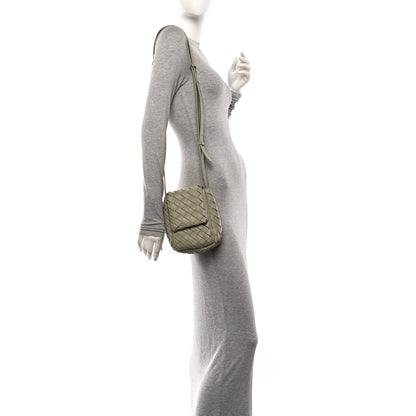 Nappa Intrecciato Mini Vertical Cobble Shoulder Bag Travertine