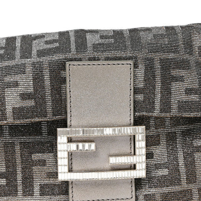 Metallic Lurex Zucca Vitello Baguette Argento