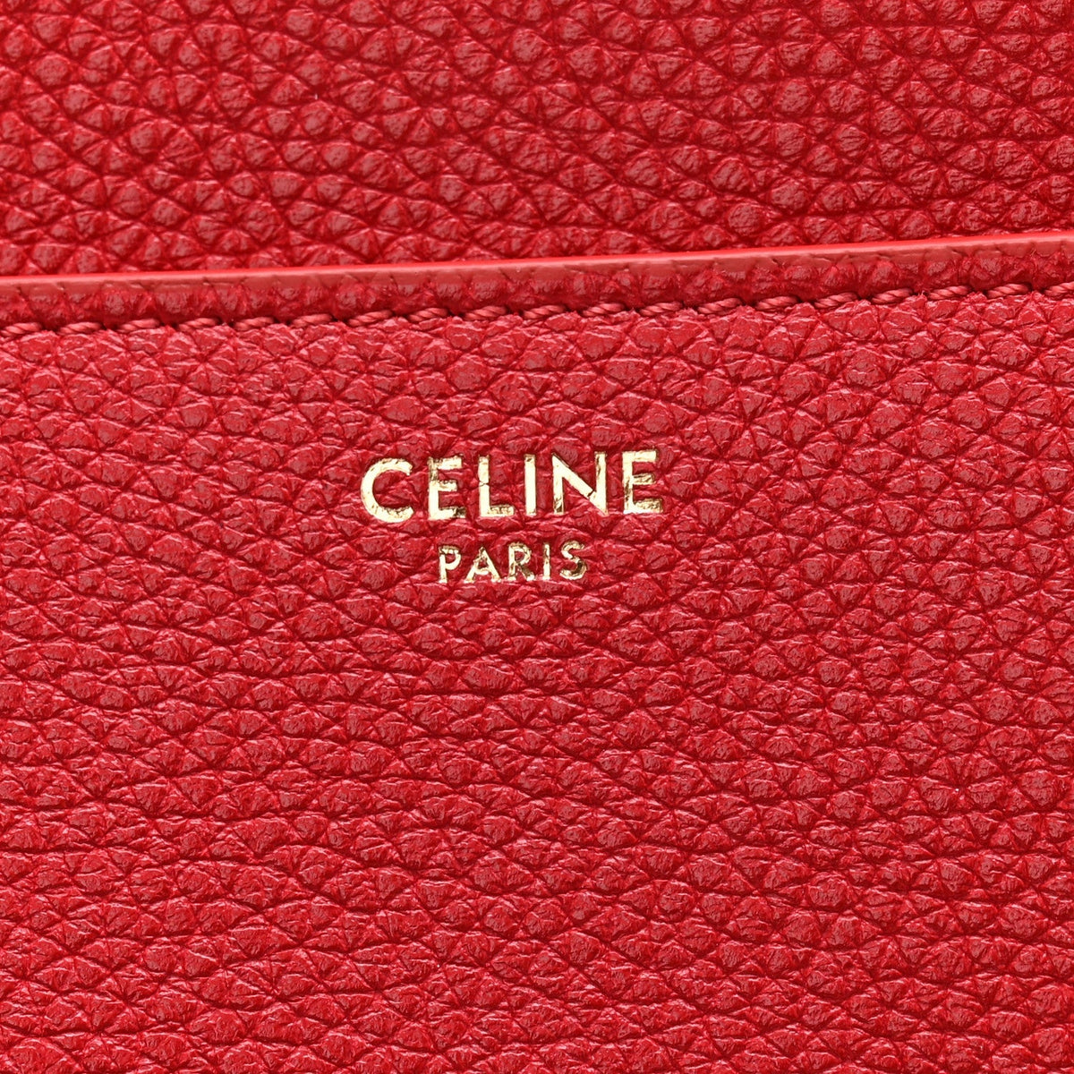Grained Calfskin Classique 16 Top Handle Bag Red