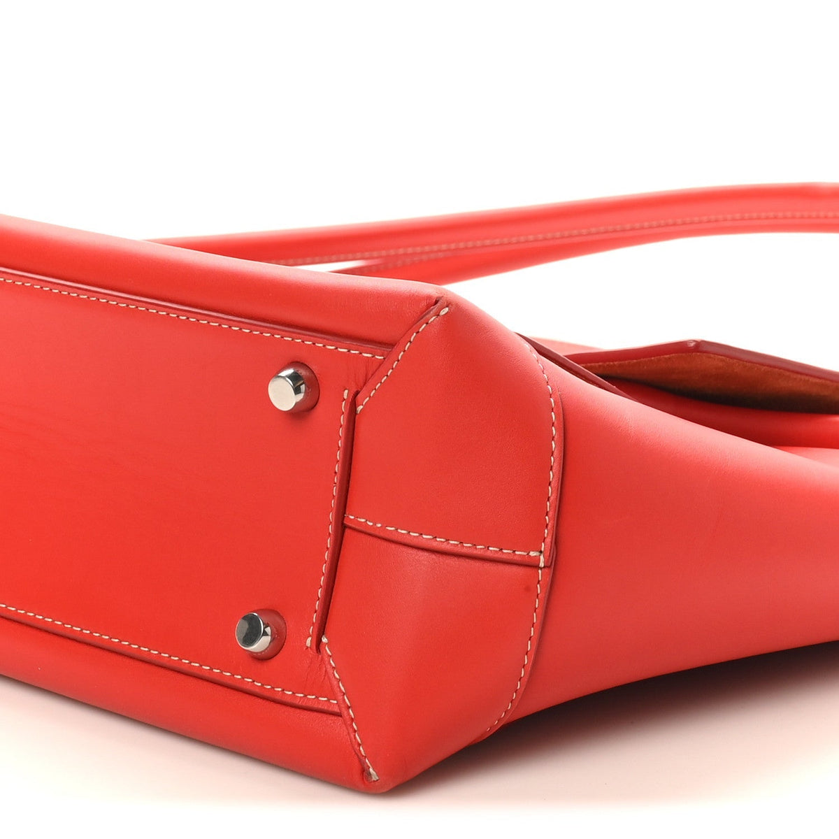 French Calfskin Maxi Intrecciato Medium Arco Red