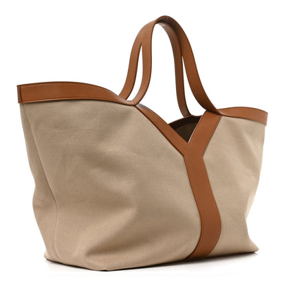 Canvas Calfskin Y Tote Desert Dust Brick