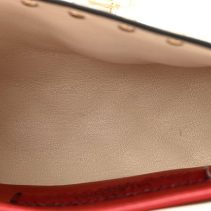 Lambskin Rockstud Spike Belt Bag 85 Ivory
