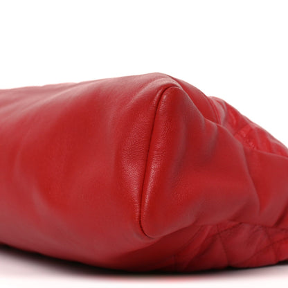 Shiny Aged Calfskin Quilted Large 31 Shopping Bag Red