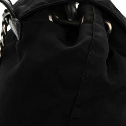 Tessuto Nylon Vela Chain Backpack Black