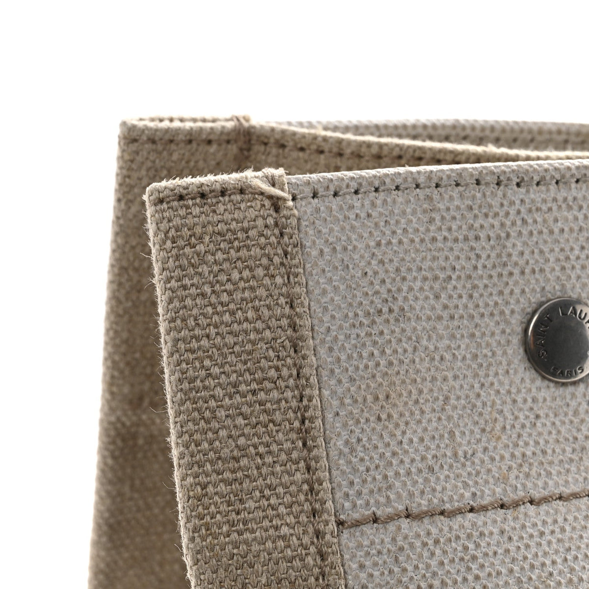 Linen Calfskin Rive Gauche Tote Greggio Natural