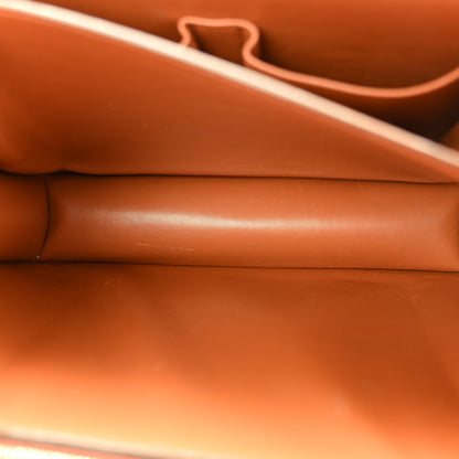 Natural Calfskin Medium Classic Box Flap Bag Tan