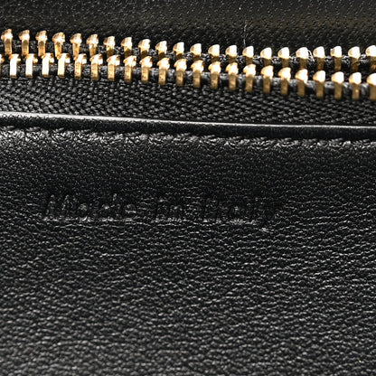 Smooth Calfskin Medium Clasp Shoulder Bag Black