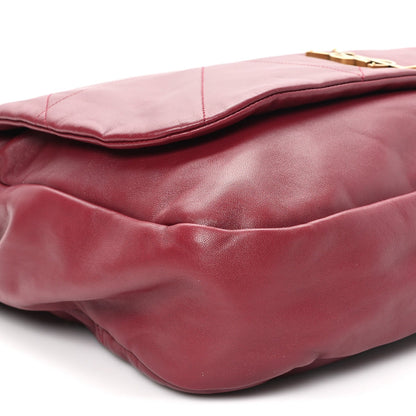 Lambskin Matelasse Monogram Large Jamie 4.3 New Dark Bordeaux