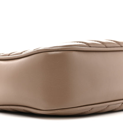 Calfskin Matelasse Monogram Lou Camera Bag Dark Beige