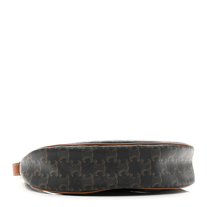 Triomphe Canvas Calfskin Ava Shoulder Bag Tan
