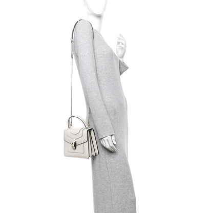Calfskin Serpenti Forever Top Handle White