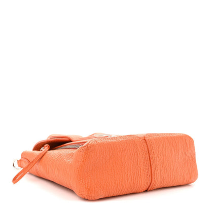 Textured Calfskin Mini Pashli Satchel Orange