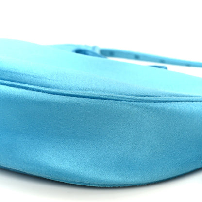 Satin Small Leopolda Shoulder Bag Blue