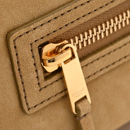 Suede Calfskin Medium New Luggage Beige