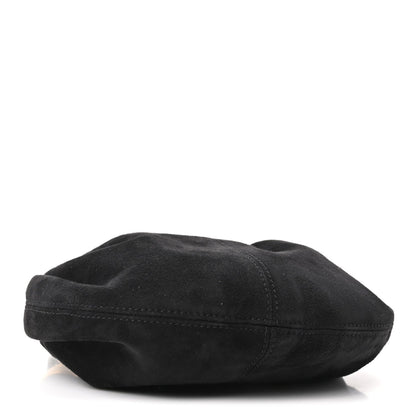 Suede Mini Bracelet Hobo Bag Black