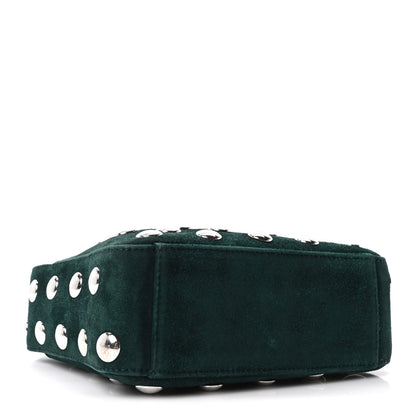 Suede Studded Small Elena English Green