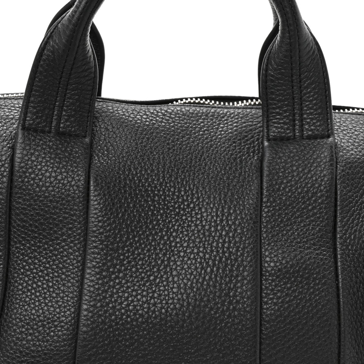Pebbled Lambskin Rocco Black Pale Gold Hardware