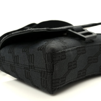 BB Jacquard Monogram  XSS Downtown Shoulder Bag Black
