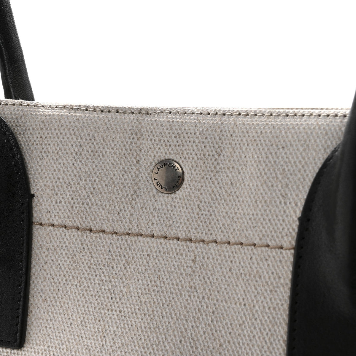 Linen Calfskin Rive Gauche Tote Greggio Natural