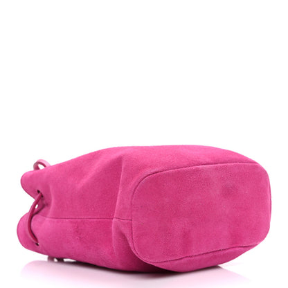 Camoscio Mini Drawstring Bag Fuxia