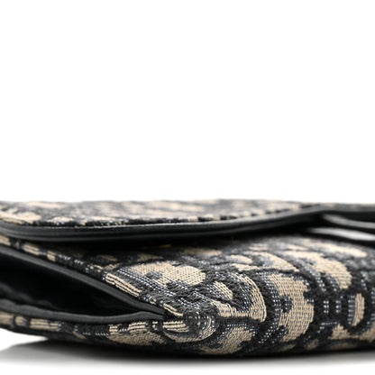 Oblique Saddle Chain Long Wallet Blue