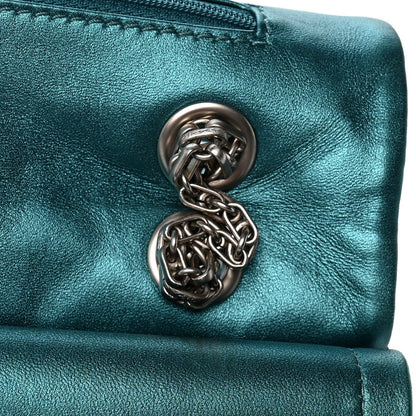 Metallic Calfskin Quilted 2.55 Reissue Flap 227 Turquoise