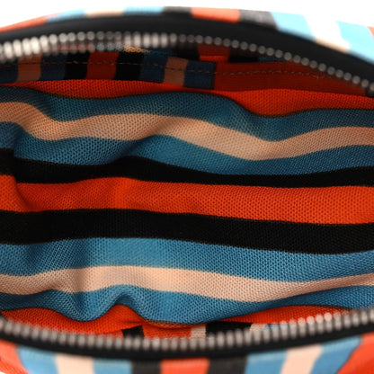 Canvas Baiadera Stripe Wristlet Pouch Arancio