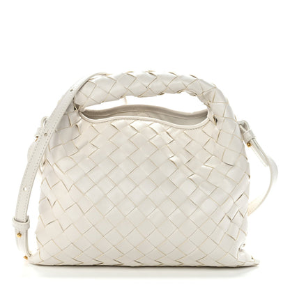 Calfskin Intrecciato Mini Hop White