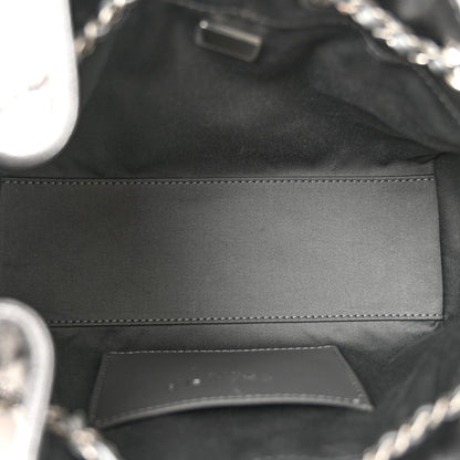 Metallic Caviar Quilted Mini Chanel 25 Handbag Anthracite