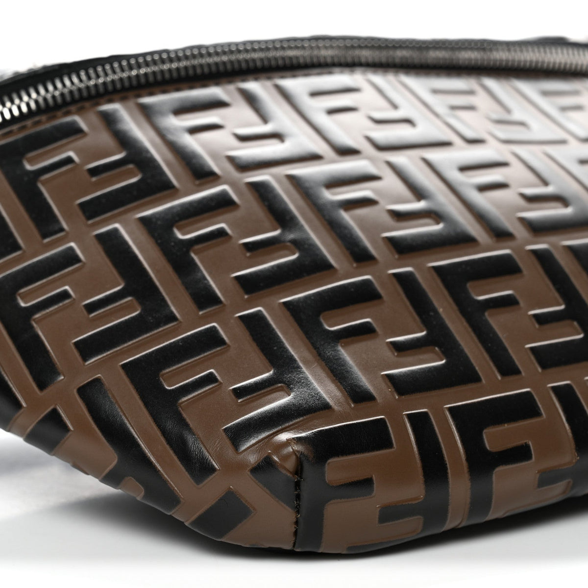 Vitello Century Bi-Color FF 1974 Embossed Belt Bag Maya Black