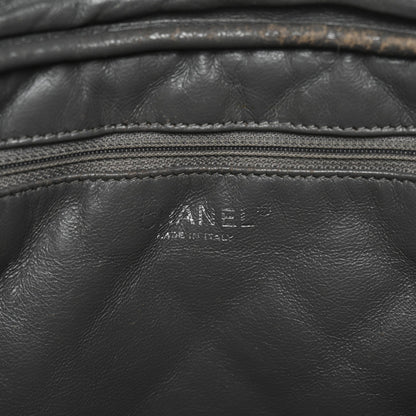 Aged Calfskin Quilted Large Reissue Camera Case Grey