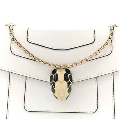 Calfskin Small Serpenti Forever Crossbody Bag White Agate
