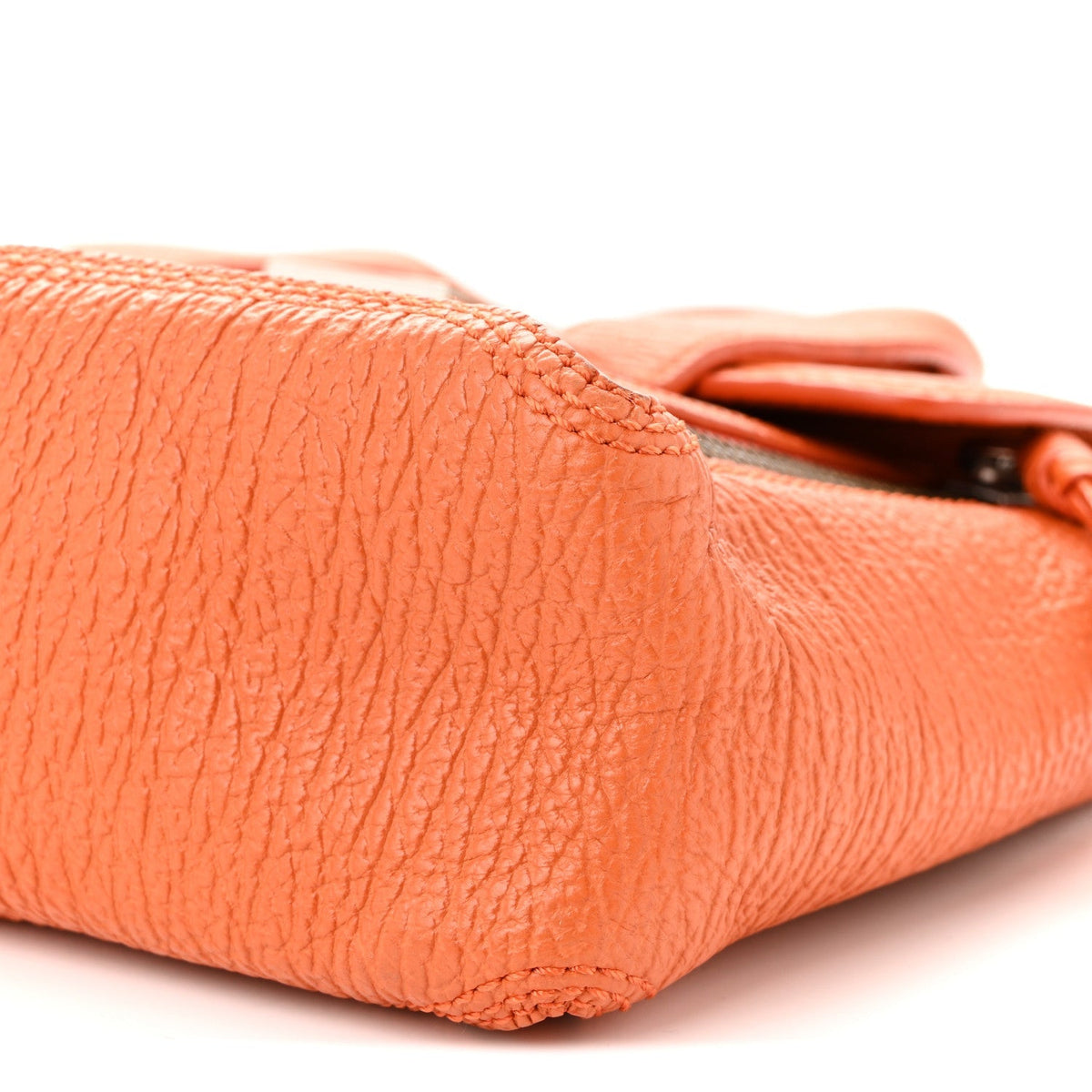 Textured Calfskin Mini Pashli Satchel Orange