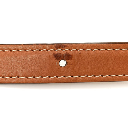 Natural Calfskin Medium Classic Box Flap Bag Tan